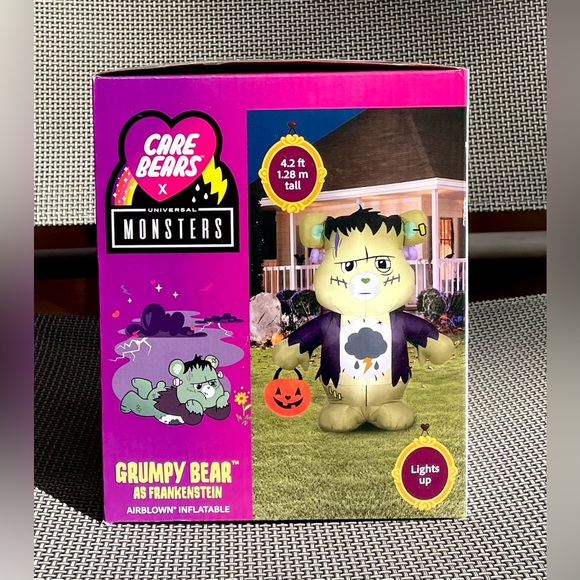 Care Bears Grumpy Bear As Frankenstein Halloween Inflatable 4.2' -  ** TESTED** - Picture 4 of 8